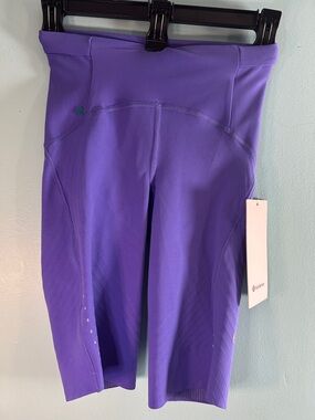 lululemon athletica Girls' Purple Cropped Athletic Leggings